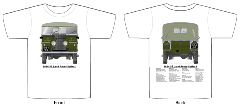 Land Rover Series 1 1954-56 T-shirt Front & Back